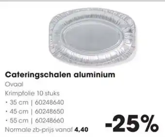 Hanos Cateringschalen Aluminium Ovaal aanbieding