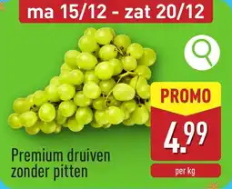ALDI Premium druiven zonder pitten aanbieding