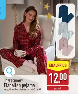 ALDI UP2FASHION Flanellen pyjama aanbieding