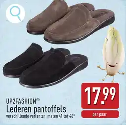 ALDI UP2FASHION Lederen pantoffels aanbieding