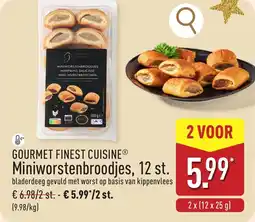 ALDI Gourmet finest cuisine miniworstenbroodjes aanbieding