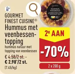 ALDI Gourmet finest cuisine hummus met veenbessen topping aanbieding