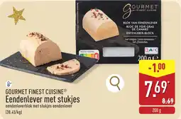 ALDI Gourmet finest cuisine eendenlever met stukjes aanbieding