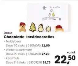 Hanos Dobla Chocolade Kerstdecoraties aanbieding