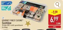 ALDI Gourmet finest cuisine sushibox aanbieding