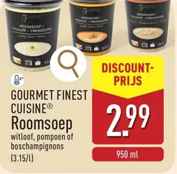 ALDI Gourmet finest cuisine roomsoep aanbieding