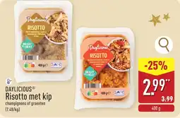 ALDI Daylicious risotto met kip aanbieding