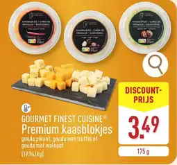 ALDI Gourmet finest cuisine premium kaasblokjes aanbieding