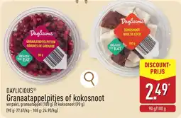 ALDI Daylicious granaatappelpitjes of kokosnoot aanbieding