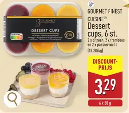 ALDI Gourmet finest cuisine dessert cups aanbieding