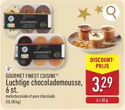 ALDI Gourmet finest cuisine luchtige chocolademousse aanbieding