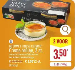 ALDI Gourmet finest cuisine crème brûlée aanbieding