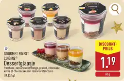 ALDI Gourmet finest cuisine dessertglaasje aanbieding