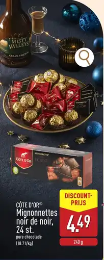 ALDI Côte d'or mignonnettes noir de noir aanbieding