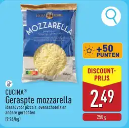 ALDI Cucina Geraspte mozzarella aanbieding