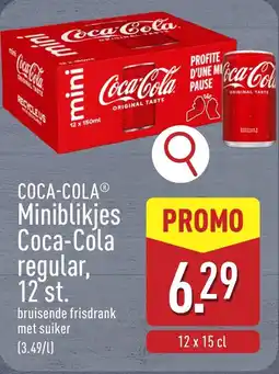 ALDI Miniblikjes Coca-Cola regular aanbieding