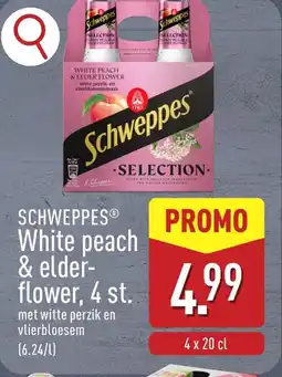 ALDI Schweppes white peach & elder flower aanbieding