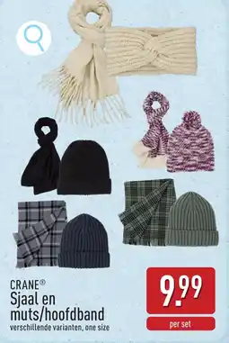 ALDI Crane Sjaal en muts / hoofdband aanbieding