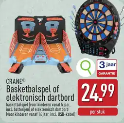ALDI Crane Basketbalspel of elektronisch dartbord aanbieding