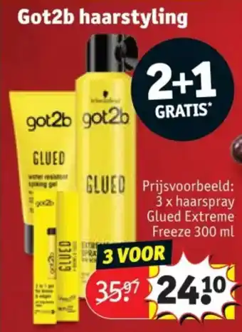 Kruidvat Got2b haarstyling aanbieding