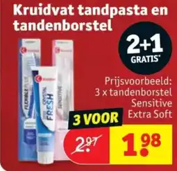 Kruidvat Kruidvat tandpasta en tandenborstel aanbieding