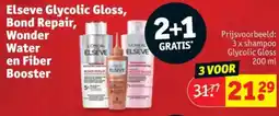 Kruidvat Elseve Glycolic Gloss, Bond Repair, Wonder Water en Fiber Booster aanbieding