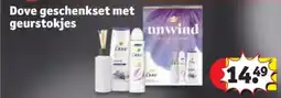 Kruidvat Dove geschenkset met geurstokjes aanbieding