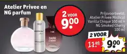 Kruidvat Atelier Privee en NG parfum aanbieding