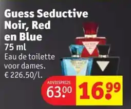 Kruidvat Guess Seductive Noir, Red en Blue aanbieding