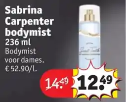 Kruidvat Sabrina Carpenter Bodymist aanbieding