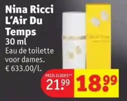 Kruidvat Nina Ricci L'Air Du Temps aanbieding