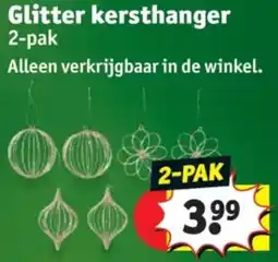 Kruidvat Glitter kersthanger aanbieding