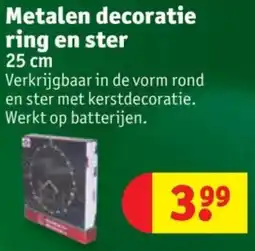Kruidvat Metalen decoratie ring en ster aanbieding