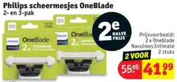 Kruidvat Philips scheermesjes OneBlade aanbieding
