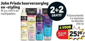 Kruidvat John Frieda haarverzorging en styling aanbieding