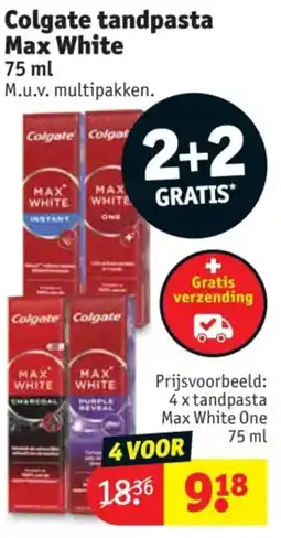 Kruidvat Colgate tandpasta Max White aanbieding