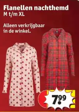 Kruidvat Flanellen nachthemd M t/m XL aanbieding