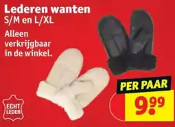 Kruidvat Lederen wanten S/M en L/XL aanbieding