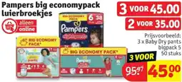 Kruidvat Pampers big economypack luierbroekjes aanbieding