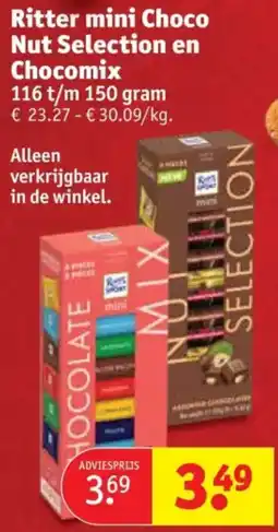 Kruidvat Ritter mini Choco Nut Selection en Chocomix aanbieding