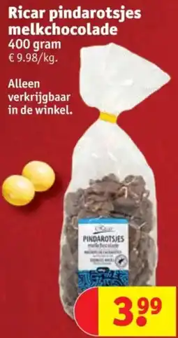 Kruidvat Ricar pindarotsjes melkchocolade aanbieding