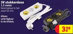 Kruidvat 3V stekkerdoos aanbieding