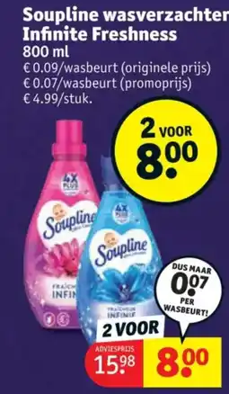 Kruidvat Soupline wasverzachter Infinite Freshness aanbieding