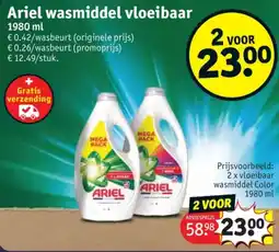 Kruidvat Ariel wasmiddel vloeibaar aanbieding