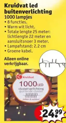 Kruidvat Kruidvat led buitenverlichting 1000 lampjes aanbieding