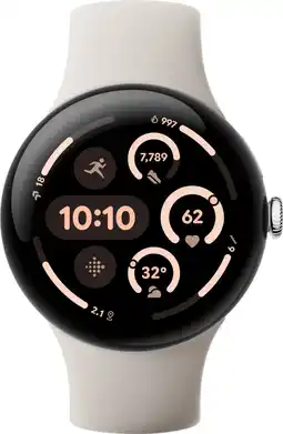 Coolblue Google Pixel Watch 3 Argent/Crème 45 mm aanbieding