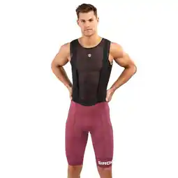 Decathlon Heren Fietsen korte fietsbroek BX Bionaz Bordeaux aanbieding