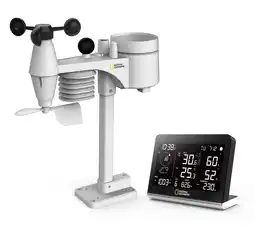 Decathlon NATIONAL GEOGRAPHIC Draadloos weerstation SC met 8-in-1 buitensensor en kleurver aanbieding