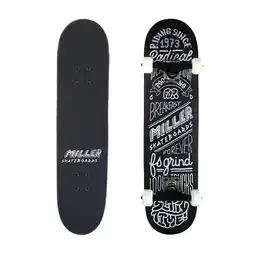 Decathlon Skateboard compleet MILLER CHALKBOARD Esdoorn 30,5x7,5 ABEC7 wielen CREEK SHR aanbieding