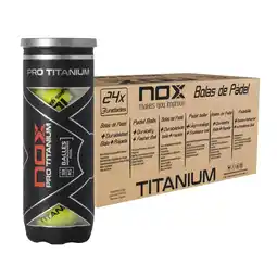 Decathlon BOX OF 24 3-BALL CANS OF NOX PRO TITANIUM PADEL BALLS aanbieding